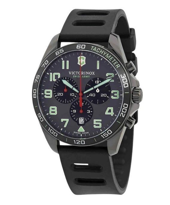 Victorinox Swiss Army Fieldforce Sport Chronograph Gummirem Grå Urskive Quartz 241891 100M herreur