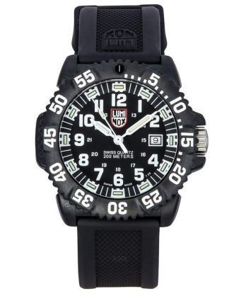 Luminox Original NAVY Seal gummirem Black Dial Swiss Quartz Diver&#39,s XS.3051.F 200M herreur