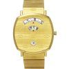 Gucci Grip Gold Tone rustfrit stål Guldskive Quartz YA157409 unisex ur