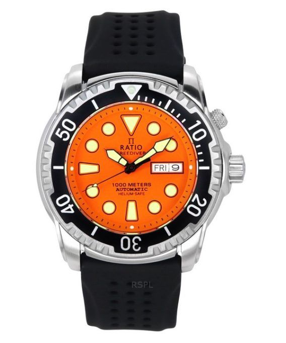 Ratio FreeDiver Version 02 Helium Safe 1000M Sapphire Automatic Orange Dial 1068HA90-34VA-ORG-V02 Herreur