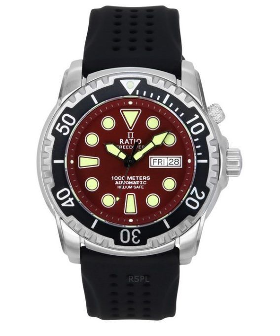 Ratio FreeDiver Version 02 Helium Safe 1000M Sapphire Automatic Red Dial 1068HA90-34VA-RED-V02 Herreur