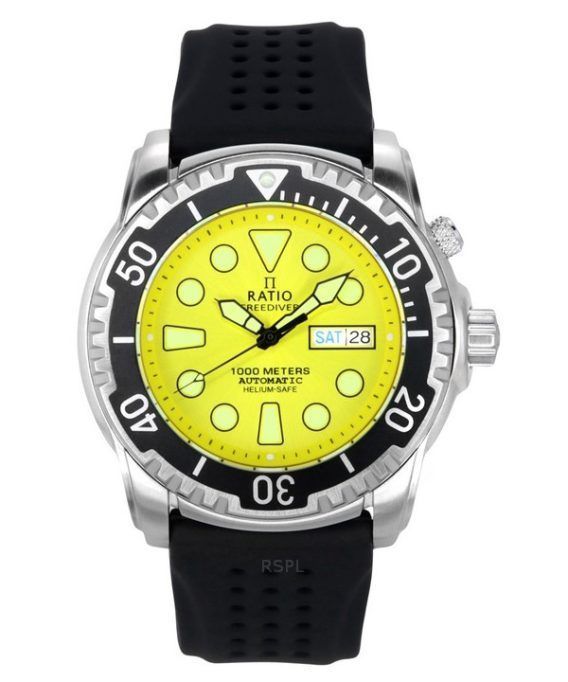 Ratio FreeDiver Version 03 Helium Safe 1000M Automatisk Yellow Dial 1068HA90-34VA-YLW-V03 Herreur