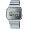 Casio Vintage Digital rustfrit stål Sølvskive Quartz A700WEV-7A unisex ur