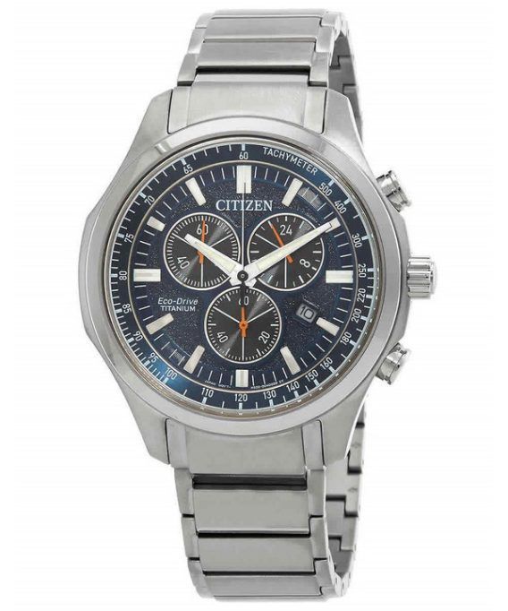 Citizen Eco-Drive Super Titanium Chronograph Blue Dial AT2530-85L 100M herreur