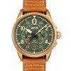 AVI-8 Spitfire Lock Chronograph Læderrem Bronze Grøn Urskive Quartz AV-4089-02 Herreur