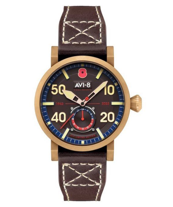 AVI-8 Dambuster 80-års jubilæum Royal British Legion Meca-Quartz Limited Edition Brown Dial AV-4108-RBL-05 Herreur