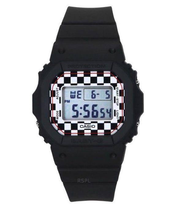 Casio Baby-G Skater Fashion Digital sort harpiksrem Quartz BGD-565GS-1 100M dameur