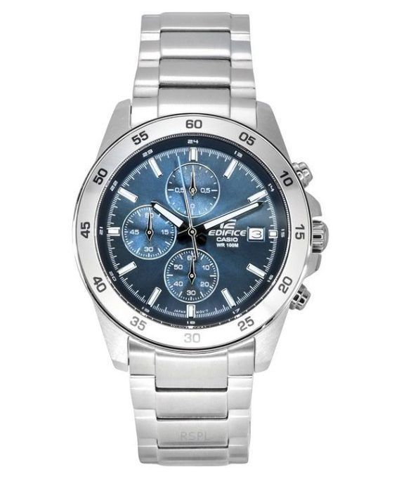 Casio Edifice Analog Standard Chronograph Rustfrit Stål Blå Urskive Quartz EFR-526D-2A 100M herreur