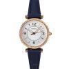 Fossil Carlie Crystal Accents Sølv Urskive Navy LiteSkjul Læder Quartz ES5295 Dameur