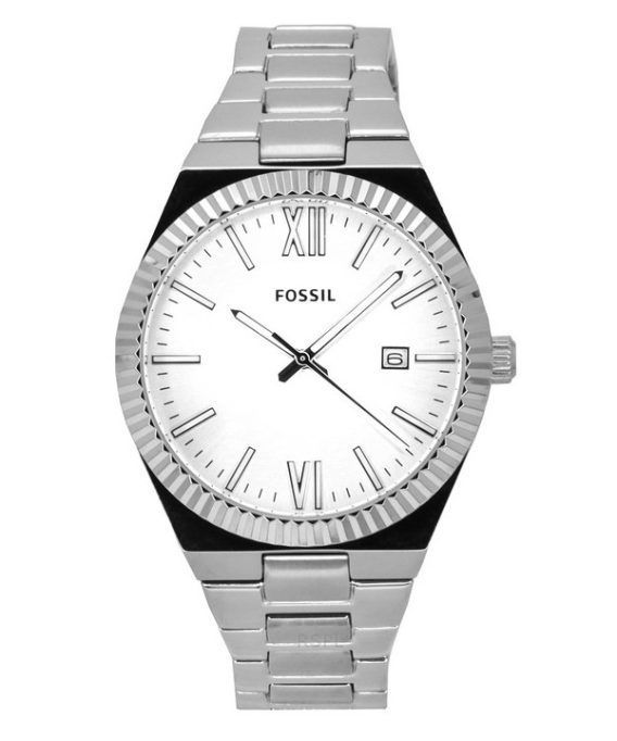 Fossil Scarlette rustfrit stål sølvskive Quartz ES5300 dameur