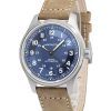 Hamilton Khaki Field Titanium Læderrem Blue Dial Automatisk H70545540 100M herreur