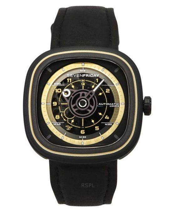 Sevenfriday T-serien NFC-aktiveret rustfrit stål sort skive automatisk T2/06 SF-T2-06 herreur