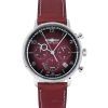 Zeppelin LZ129 Hindenburg Chronograph Vegansk læderrem Red Dial Solar 80862N herreur