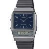 Casio Vintage Analog Digital Dual Time rustfrit stål armbånd Blue Dial Quartz AQ-800EB-2A unisex ur