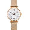 Fossil Carlie Rose Gold Tone Rustfrit Stål Sølv Urskive Quartz ES5314SET Dameur med gavesæt