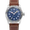 Hamilton Khaki Field Expedition læderrem Blue Dial Automatisk H70225540 100M herreur