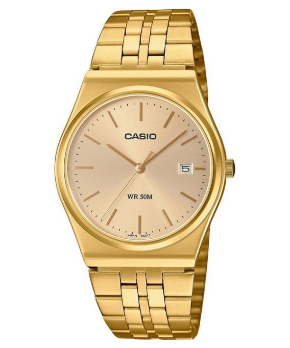 Casio Standard Analog Guld Tone Rustfrit Stål Guldskive Quartz MTP-B145G-9AV Unisex Ur