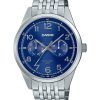 Casio Standard Analog rustfrit stål Blue Dial Quartz MTP-E340D-2AV herreur