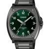 Casio Standard Analog sort Ionbelagt rustfrit stål Grøn skive Quartz MTP-E730B-3AV herreur