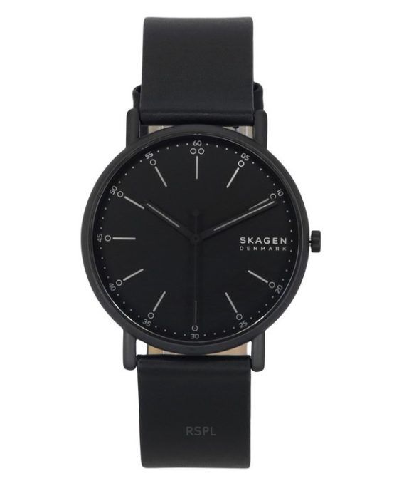 Skagen Signatur Læderrem Black Dial Quartz SKW6902 Herreur