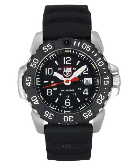 Luminox Navy Seal RSC gummirem Black Dial Quartz Diver&#39,s XS.3251.CB 200M herreur