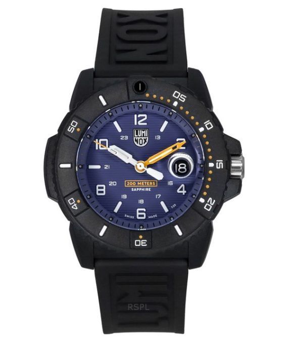 Luminox Navy Seal Foundation gummirem Blue Dial Quartz Diver&#39,s XS.3602.NSF 200M herreur