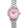 Bulova Sutton Rustfrit Stål Diamant Accenter Pink Dial Quartz 96P249 Dameur