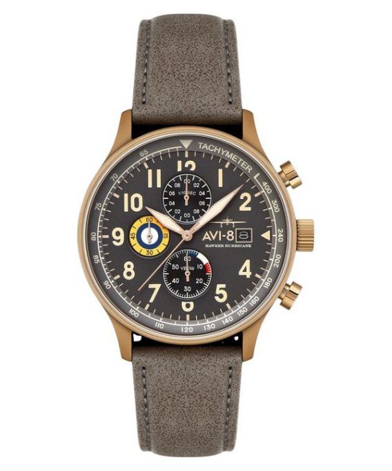 AVI-8 Hawker Hurricane Classic Chronograph Grey Dial Quartz AV-4011-0P herreur