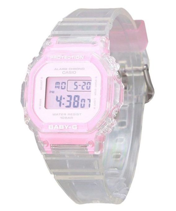 Casio Baby-G Digital Summer Jelly Transparent Pink Resin Rem Quartz BGD-565SJ-7 100M dameur