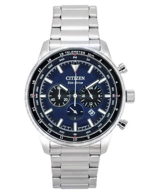 Citizen Eco-Drive Chronograph rustfrit stål blå skive CA4500-91L 100M herreur