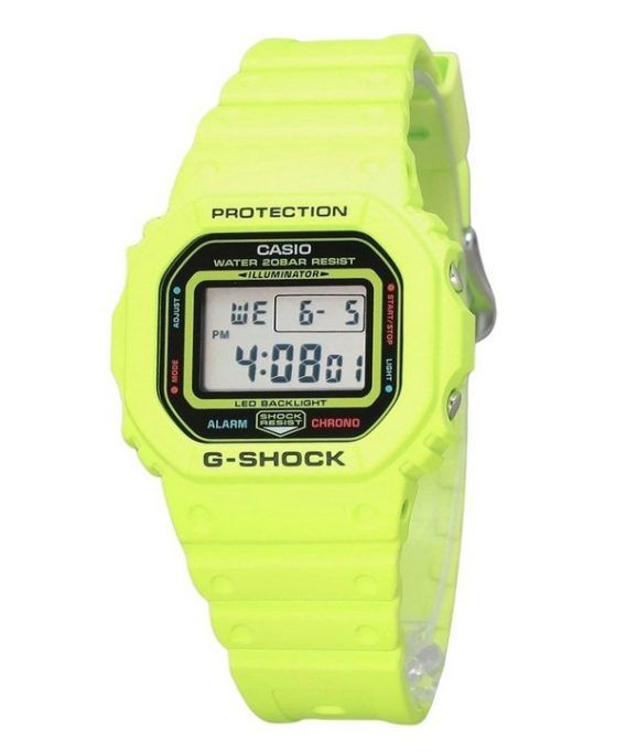 Casio G-Shock Digital Energy Park Series Gul biobaseret harpiksrem Quartz DW-5600EP-9 200M herreur