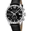 Festina Timeless Chronograph Læderrem Black Dial Quartz F16760-4 herreur