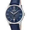 Festina Classics læderrem Blue Dial Quartz F20426-2 100M herreur