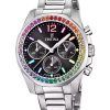 Festina Rainbow Chronograph Krystal Accenter Rustfrit Stål Sort Urskive Quartz F20606-3 100M Dameur