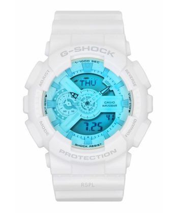 Casio G-Shock Analog Digital Hvid Resin-rem Flerfarvet Urskive Quartz GA-110TL-7A 200M herreur