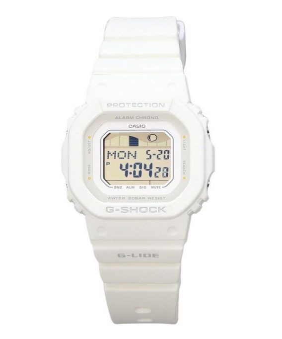 Casio G-Shock G-Lide digital hvid biobaseret harpiksrem Quartz GLX-S5600-7B 200M dameur