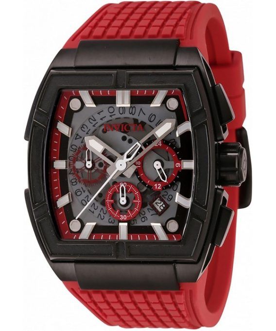 Invicta S1 RAlley Gravity Defier Chronograph Multifunktion Rød Skeleton Dial Quartz 44887 100M herreur