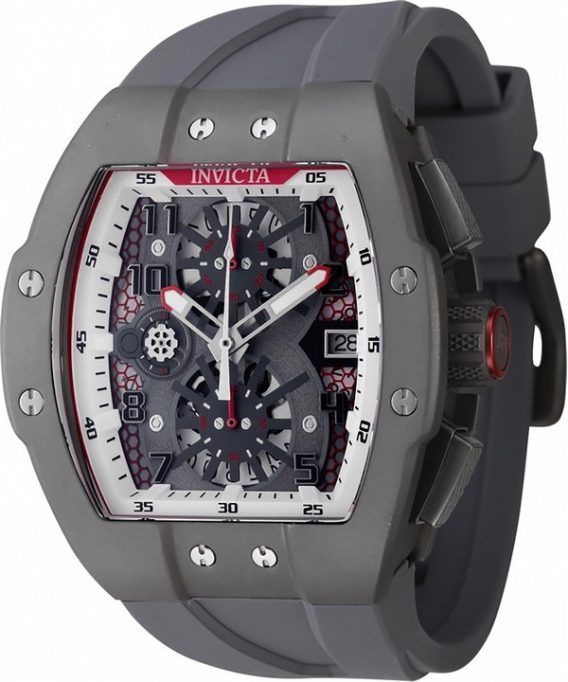 Invicta Racing Limited Edition Chronograph Titanium Case Grey Dial Quartz 47189 herreur