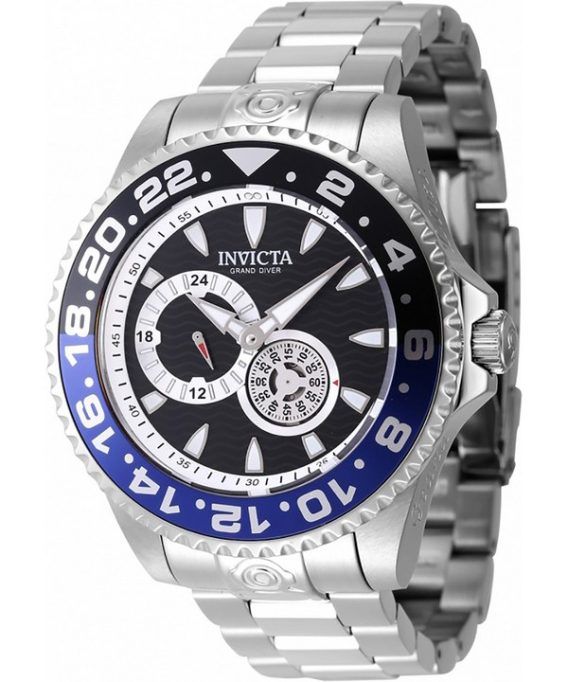 Invicta Pro Diver Rustfrit Stål Sort Og Blå Bezel Med Sort Urskive Automatisk Diver&#39,s 47300 300M herreur