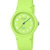 Casio Pop analog limegrøn biobaseret harpiksrem Limegrøn urskive Quartz LQ-24B-3B dameur