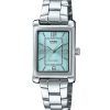 Casio Standard Analog rustfrit stål Aqua Blue Dial Quartz LTP-1234DD-2A dameur