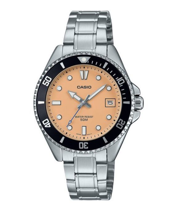 Casio Standard Analog rustfrit stål Lakseskive Quartz MDV-10D-4A2V herreur