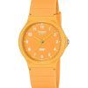 Casio POP analog biobaseret harpiksrem orange urskive Quartz MQ-24B-9B unisex ur