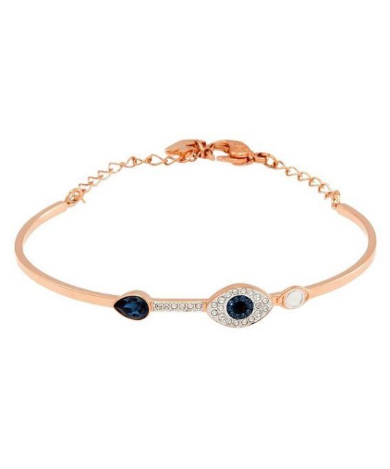 Swarovski Symbolica Blue Evil Eye Blandet metalfinish armring 5171991 til kvinder