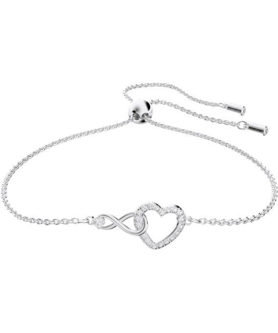 Swarovski Hyperbola Infinity And Heart Rhodium armbånd 5524421 til kvinder