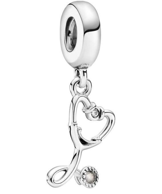 Pandora Stetoskop Heart Dangle Charm 799072C01 til kvinder