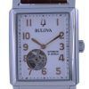 Bulova Sutton White Dial Læderrem Automatisk 96A268 Herreur