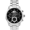 Bulova Sutton Big Date Chronograph Rustfrit stål Black Dial Quartz 96B319 Herreur