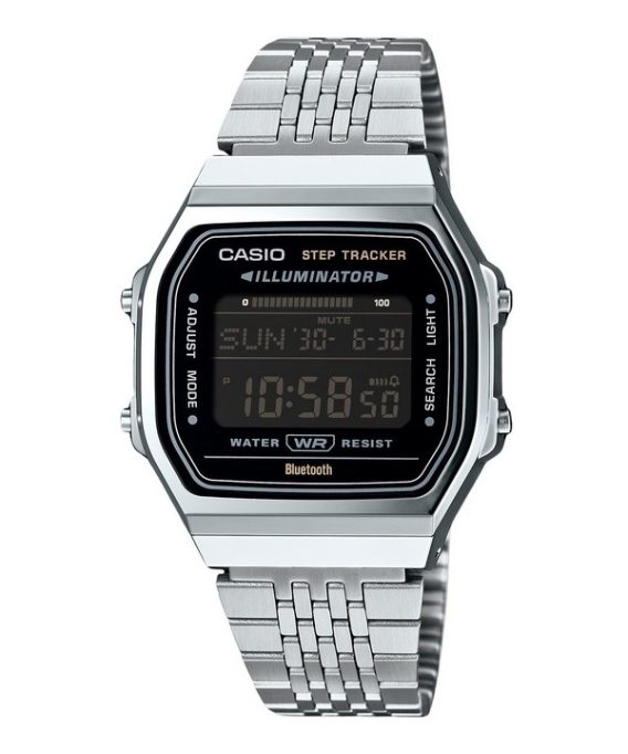 Casio Vintage Digital Smartphone Link rustfrit stål Kvarts ABL-100WE-1B unisex ur