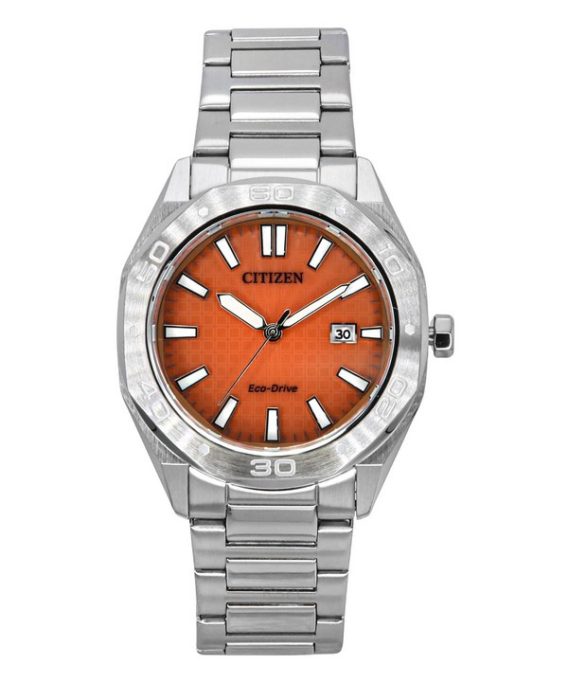 Citizen Eco-Drive rustfrit stål orange skive BM7630-80Z 100M herreur